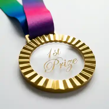 Premium Gold Award Medal with Luxury Gift Box