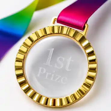 Premium Gold Award Medal with Luxury Gift Box