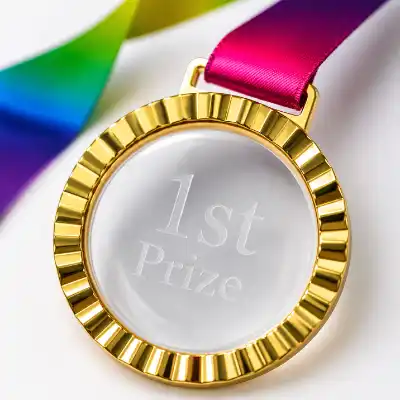 Premium Gold Award Medal with Luxury Gift Box