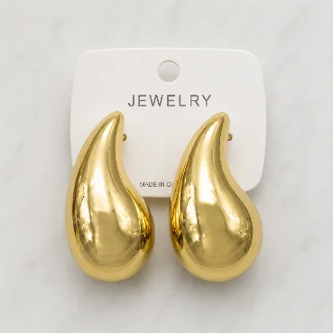 Luxury Gold-Tone Teardrop Earrings