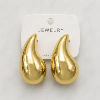 Luxury Gold-Tone Teardrop Earrings