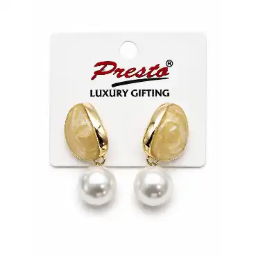 Luxe Ivory Pearl Gold-Tone Statement Earrings