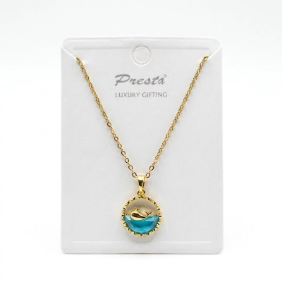 Gold Dolphin Ocean Pendant Necklace