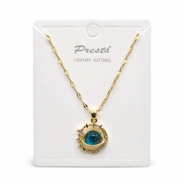 Gold Galaxy Pendant Necklace for Women &amp; Girls