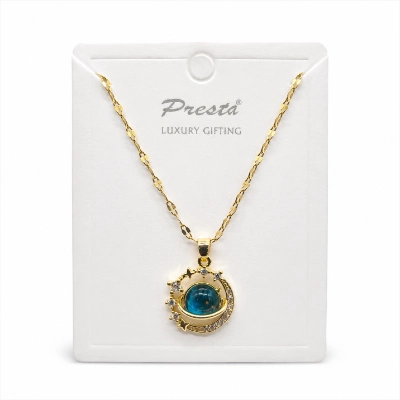 Gold Galaxy Pendant Necklace for Women & Girls