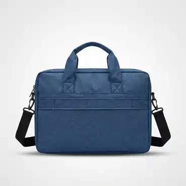 Professional custom made Navy Blue Laptop bag with Hidden Front Pocket