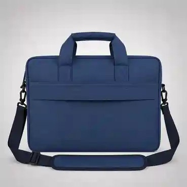 Professional custom made Navy Blue Laptop bag with Hidden Front Pocket