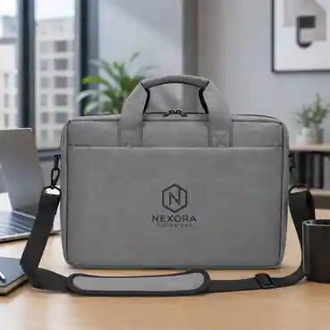 custom made Grey Executive Laptop Bag with hidden Pocket
