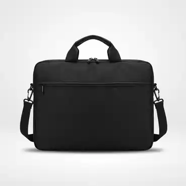 Customized Black Business Laptop Bag with Front Organizer Pocket