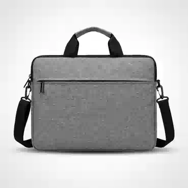 Corporate Grey Laptop Messenger Bag with Adjustable Shoulder Strap