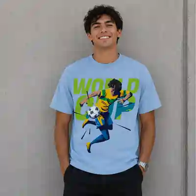 World Cup Inspired Football Graphic Printed T-Shirt