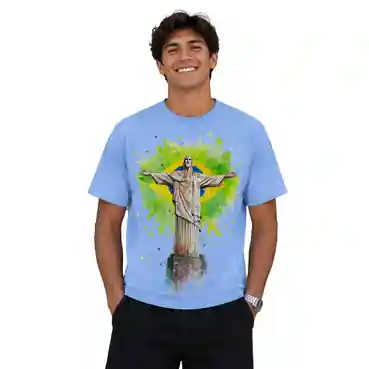 Football Passion Graphic Sky Blue T-Shirt