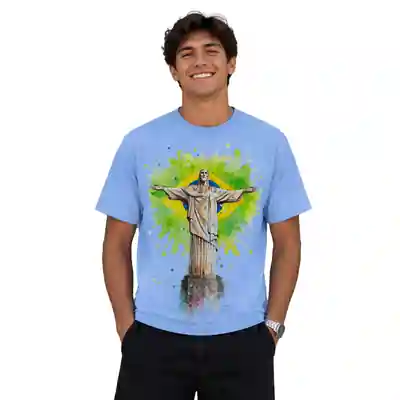 Football Passion Graphic Sky Blue T-Shirt