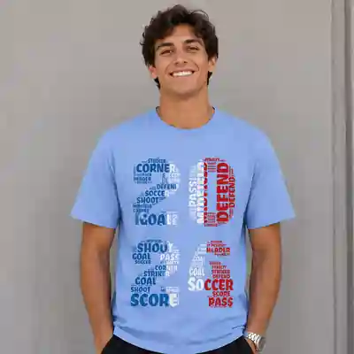Sports Lover Graphic Printed Sky Blue T-Shirt
