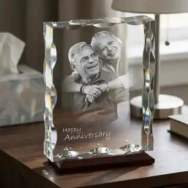 Grandparents Anniversary King Size Customizable 3D Crystals