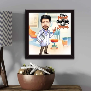 Personalized Doctor Caricature Frame Gift Online -Presto