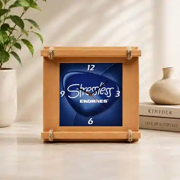 Customised Wall Clock with Wooden Frame123