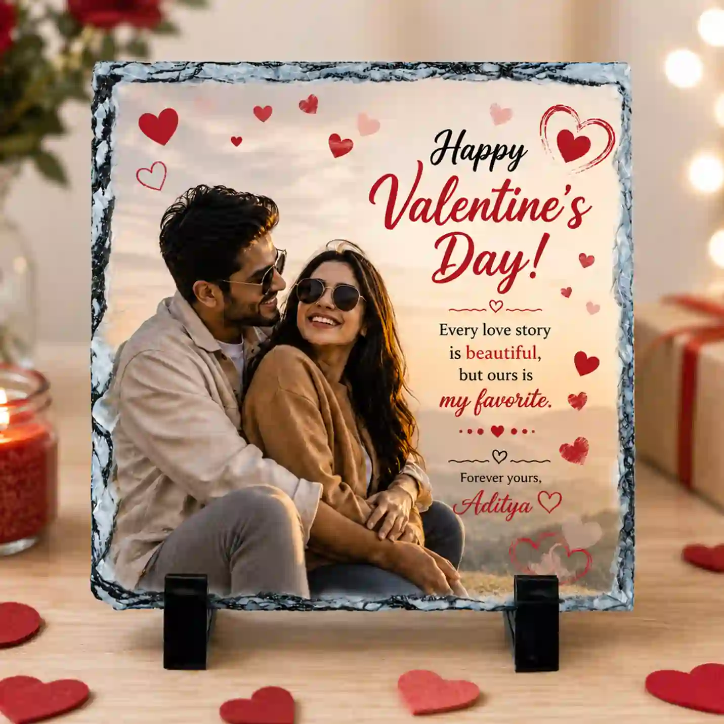 Customised Printable Photo Stone 16x16 cm