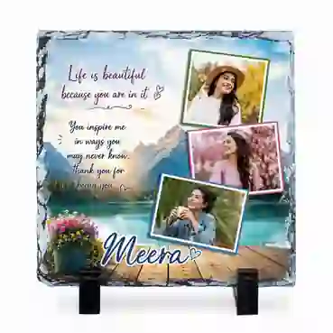Customised Printable Photo Stone 16x16 cm