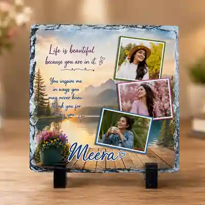 Customised Printable Photo Stone 16x16 cm