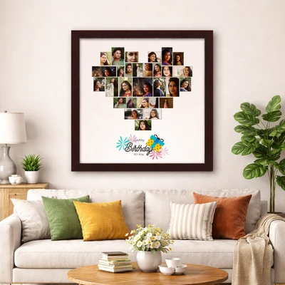 Customised Photo Collage Frame Gift for Love