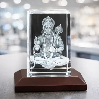 Bajrangbali 3D Crystal