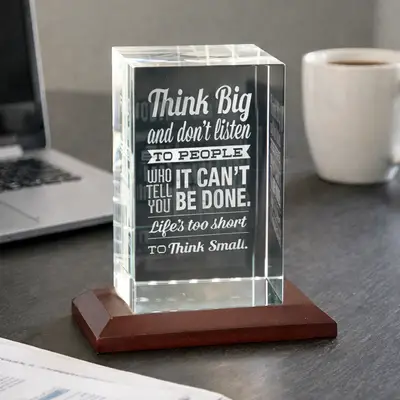 Exquisite Personalized Jumbo 3D Crystals Awards