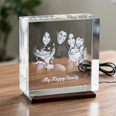 Jumbo Size Happy Family 3D Crystal
