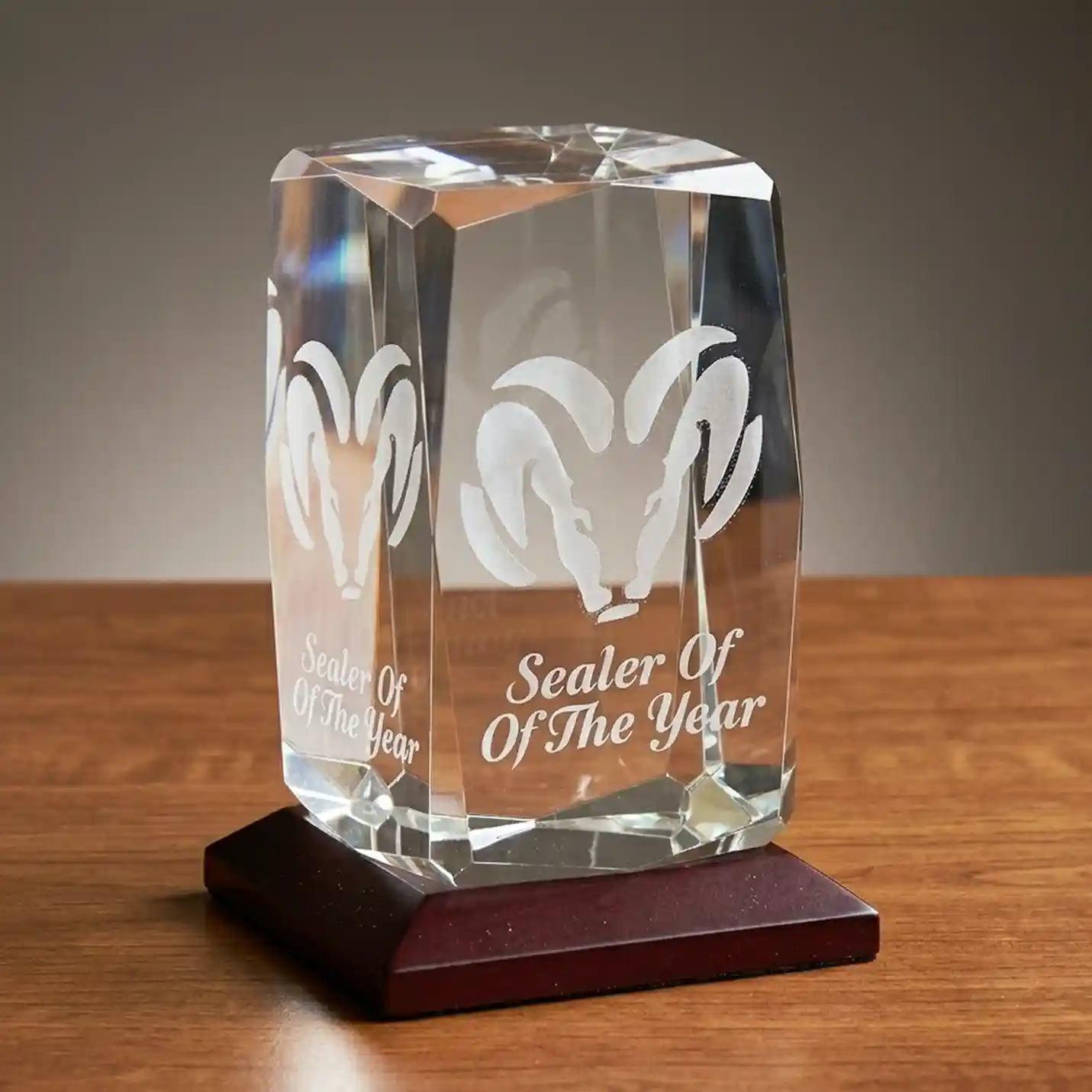 Block type 3D Laser Engraved Crystal