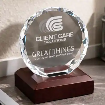 3D Laser Engraved Corporate Client Crystal