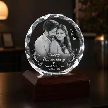 Laser Engraved 3D crystal