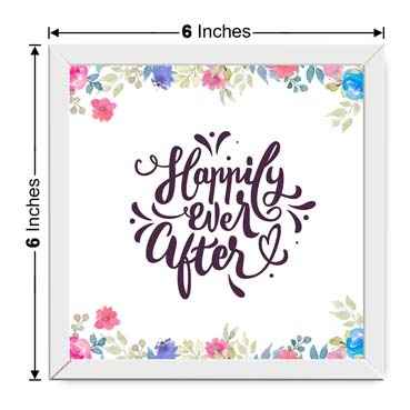Happily ever after wall frame 6 x 6 inch