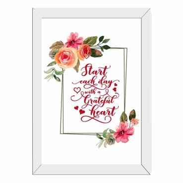 Motivational gratitude wall frame