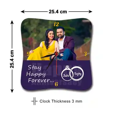 Personalized Photo Wall Clock Gift for Anniversary of Couples