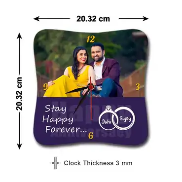 Personalized Photo Wall Clock Gift for Anniversary of Couples
