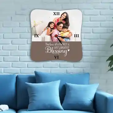Personalized Photo Clock Gift for Family123