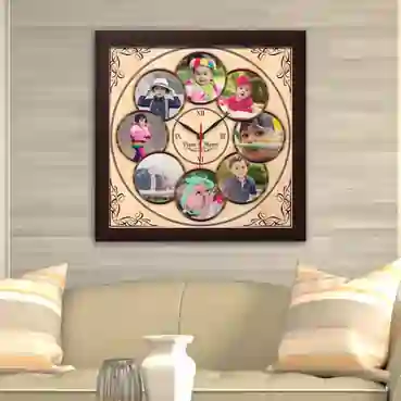 Photo Collage Wall Clock.live