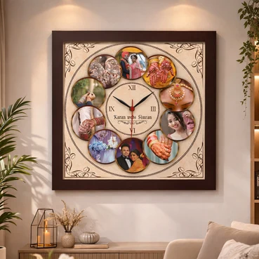 Photo Collage Wall Clock