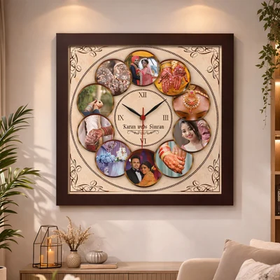 Photo Collage Wall Clock
