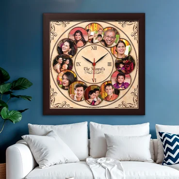 Photo Collage Wall Clock