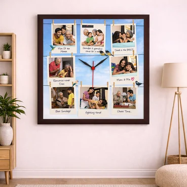 Photo Collage Wall Clock