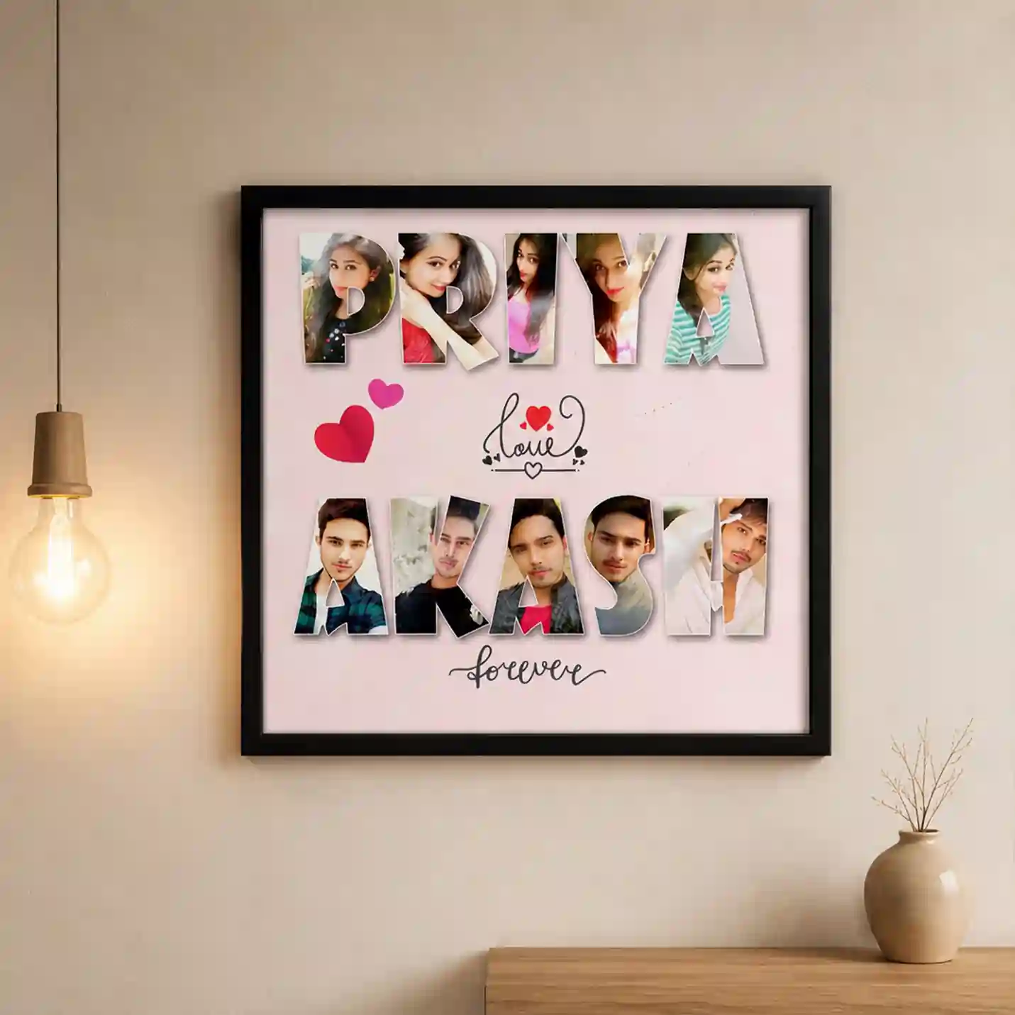 Personalized Love Collage with Frame