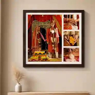 Personalized Couple Photo Frame for Bedroom Wall
