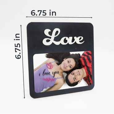 Wooden Photo Frame with Fixed Title Plaque