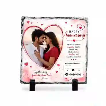Custom Printable Photo Stone Plaque with Favourite Song