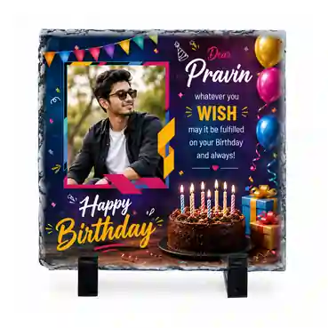 Customised Printable Photo Stone 16x16 cm