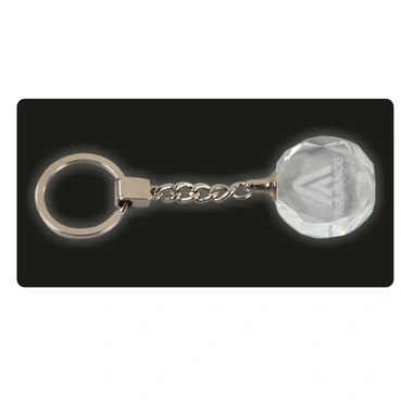 Engraved Crystal Key Chain