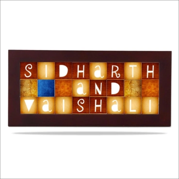 Custom Printable Name Board Framed in Wood