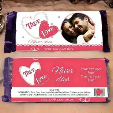 Personalised Chocolate Wrapper with Small Chocolate for Sister