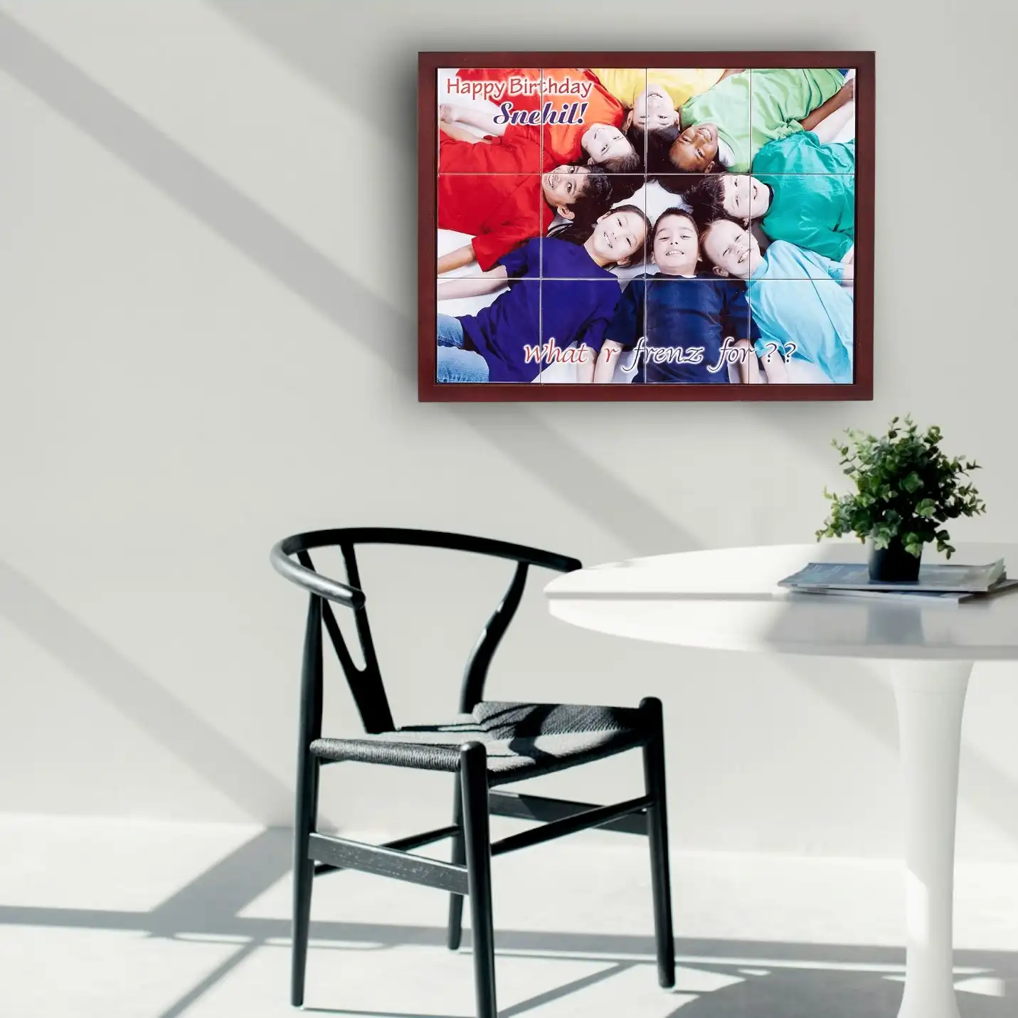 Customised Photo Tile Birthday Gift